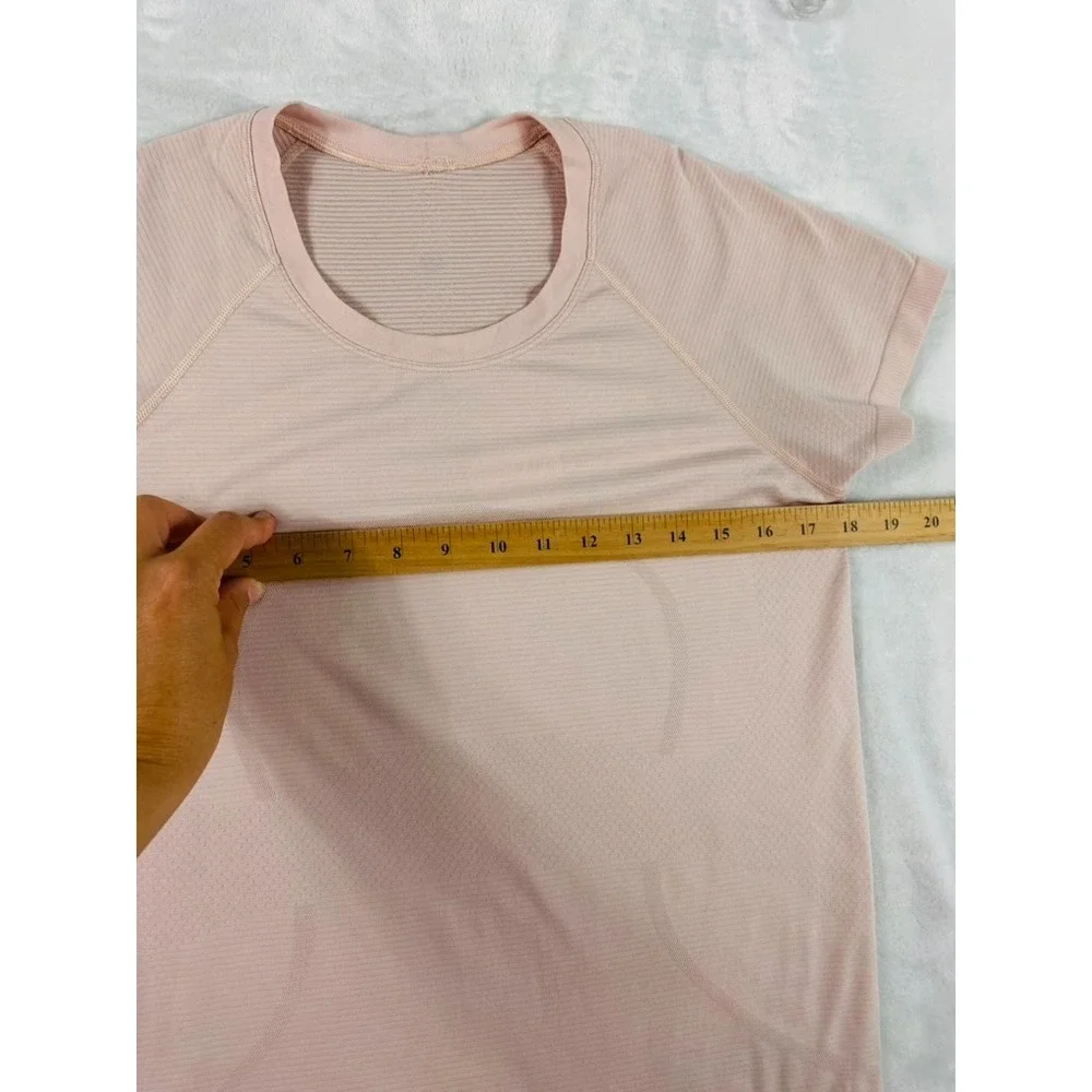 Lululemon Swiftly Tech Short Sleeve Shirt 2.0 Women Sz 8-10 Pink Short Sleeve